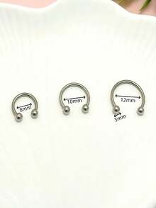 12 件/套不锈钢简约鼻环，防过敏女士礼物，适合夜市、派对、节日、生日