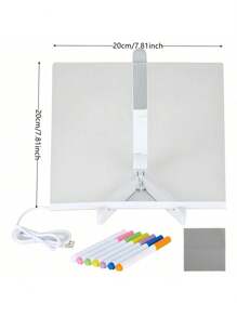 Acrylic Dry Erase Board With Led Light Up Dry Erase Board With Stand As A Glow Memo LED Letter Message Board Led Note Board White Board With 7 Color Pen For Office School Home,Back To School