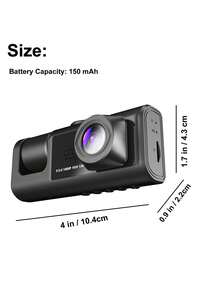 1 件，行车记录仪，前后双通道汽车行车记录仪，1080P FHD DVR 汽车仪表盘摄像头，带循环录像，2 英寸显示屏，不含 SD 卡 - 黑色 - 查看 4