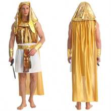 埃及法老艳后COS服装成人男女套装古埃及神话祭祀仪式舞台表演服装万圣节漫画展演派对长袍 - 彩色 - 查看 13