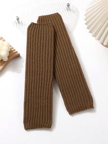 1 双女式条纹图案多色腿套，针织加厚保暖休闲腿套，中筒腿套，适合秋冬季 - 多色 - 查看 22