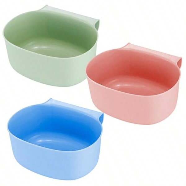 3 Pcs Hanging Kitchen Waste Bins Small Kitchen Counter Trash Can Hanging Dustbin Storage Container Basket For Over The Cabinet Door Hanging Garbage Bowl For Bedroom Bathroom