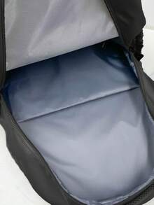 15.6英寸防水尼龙笔记本电脑背包，适合男士，旅行包，书包 - 黑色 - 查看 7