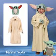 StarWars Thick Fabric, Jedi Master Children's Halloween Alien Role-Playing Costume, Complete Set For Halloween, Valentine's Day, And Christmas. - Multicolor - View 2