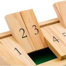 Shut The Box - Fun Table Math Game With Wooden Board For Adults & Kis - 12 Spots Dice Game With 2+ Player Games - Ideal For Game Night, Travel - (Ages 8+) - mặc định - Xem 5