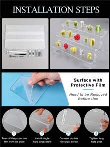 Klare Acryl Präsentationsständer, Ausstellungsregale für Dekorationen, Nagellack, Parfüm, Duftkerzen, Lufterfrischer, Haushaltsspeicher-Organizer für Schreibtisch, Büro, Schminktisch, Schlafzimmer, Badezimmer, Zuhause, Wohnheim, Raumdekoration