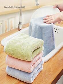 2 Pcs 30*30cm Thick Coral Velvet Cloth, Strong Water Absorption No Linting, Multifunctional Cloth, Easy Cleaning And Degreasing, Reusable And Washable, For Bathroom Kitchen Living Room, Soft And Skin-Friendly