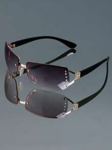 Kính mát thời trang gọng lớn Y2g Retro mới cho nam nữ không gọng đơn giản, phong cách Punk, cá nhân hóa, tiệc tùng, đường phố, chụp ảnh, sàn diễn thời trang - Nhiều màu - Xem 5