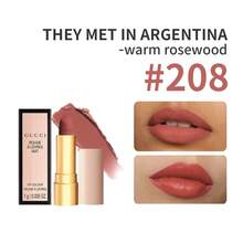 Velvet Matte Lipstick In Shade 208 They Met In Argentina - Warm Rosewood  Trial Size 1g/ 0.035 Oz Travel Size Mat Lip Colour Mini - #208 They Met in Argentina - 查看 8