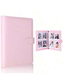 1 pieza Álbum de fotos A5 de KPOP con 25 páginas, 4 bolsillos por página y 200 espacios para tarjetas, con cubierta de piel sintética para organizar tarjetas