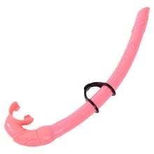 1pc PVC Free Diving Snorkel Tube For Snorkeling And Diving - Pink - View 1