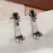 Vintage Bohemian Style Earrings - A Pair Of Shoes And Mini High Heels Design, Copper Earring Stands, Suitable For Daily Occasions And Gifts, Festival Accessories|Interesting Earrings|Exquisite Craftsmanship - 銀色 - 查看 3