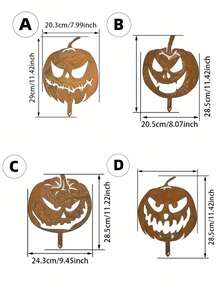 1pc Halloween Pumpkin Silhouette Wooden Garden Stake, Outdoor Pumpkin Party Decor, Suitable For Halloween, Christmas And Easter Decorations, Yard, Lawn, Patio And Haunted House Accents