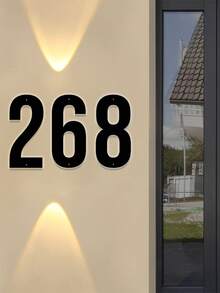 1 件 0-9 金属地址号码牌 - 金属标牌、壁挂、门牌、户外邮箱号码、家居装饰、花园装饰、前门、车库门、商店、工作室装饰、家庭地址号码牌、万圣节、感恩节。圣诞装饰、墙面艺术、礼物 - 彩色 - 查看 3