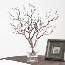 2pcs Artificial Coral & Antler Branch Set - Gothic Halloween Decor - Plastic Flowers For Indoor/Outdoor Spooky Landscape