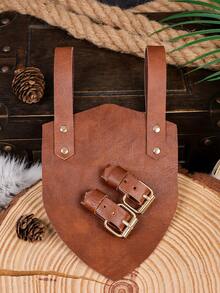 1件中世纪维京战士服装皮革剑鞘，PU皮革剑鞘支架，战士角色扮演皮革剑鞘，万圣节（不含剑） - A - 查看 2