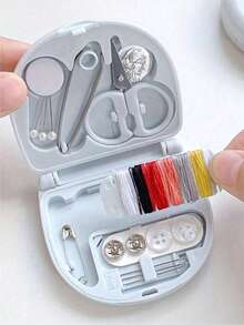 Portable Mini Sewing Box Small Sewing Kit Multifunctional Sewing Tool Combination Set - The Perfect Gift For Beginner Sewers: Sewing Kit - Foldable, DIY Sewing Supplies And Accessories, Designed Specifically For Travelers And Emergency Clothing Repairs! Mini Needle Thread Box New Home Simple Style Portable Small Needle Thread Pack Sewing Tool Combination Set Diy