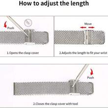 BEIMUSON 14mm/16mm/18mm/20mm/22mm Universal Strap Quick Release Strap Stainless Steel Strap Metal Chain Strap