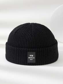 1 pieza Gorro de punto fino, suave y cómodo para otoño/invierno, adecuado para uso casual al aire libre, ideal para combinar con atuendos de otoño y como regalo