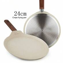 ABKOK ABKOK 9-Piece White Cookware Set- 24/28cm Frying Pan + Pizza Pan + Silicone Tools - Multi-Layer Base For All Stoves (Induction/Gas Compatible)