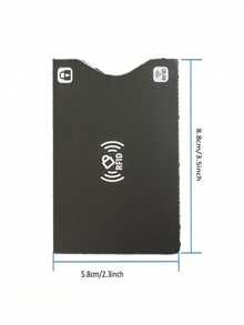 2个装RFID屏蔽信用卡保护套，RFID/NFC屏蔽防欺诈，健康证/卡保护，非接触式银行交易，信用卡夹，RFID/NFC保护膜，10个装男女通用信用卡/身份证保护套，防水防盗 - 黑色 - 查看 4