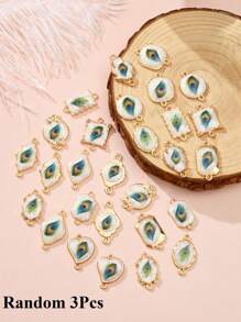 2/15/20/30/50 piezas Colgante al azar de corazón/mariposa/luna/ojo malvado de colores múltiples, apto para hacer joyas DIY de collares, pulseras, pendientes, llaveros, cadenas de teléfono, regalo de pareja