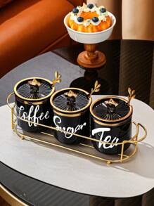 1 Set Plastic Multipurpose Storage Jars, Airtight Canisters For Kitchen, Living Room, Dining Room, Suitable For Grains, Candies, Cookies, Bread, Outdoor, Wedding, Party, Gift, Birthday