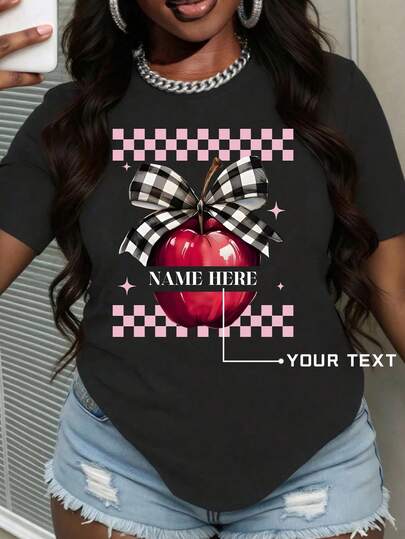 Custom Made Plus Size Personalized Women's T-Shirts, Personalized Teacher Name T-Shirts Miss Teacher Mrs. Custom Name Vintage School Teacher Shirts Elementary School Teacher Group T-Shirts.