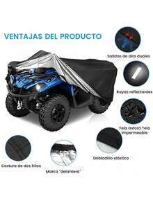 Waterproof ATV Cover XL Motorcycle Protector, Cover Case - Black - View 4