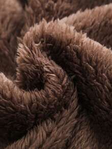 H HIBOBI Plush Warm 3D Bear Ear Hooded Jumpsuit With Hand And Foot Cover, Gender Neutral, Winter (Detachable Hood Liner)