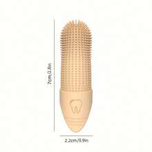 1pc Random Color Silicone Soft Finger Toothbrush For Dogs - 360° Gentle Cleaning, Soft Bristles, Suitable For Pet Dental Care, Easy To Use Dog Finger Toothbrush - Multicolor - View 2