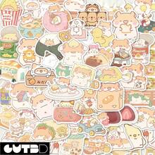 50张面包仓鼠趣味精致卡通贴纸自粘桌面手机壳笔记本防水贴 - 彩色 - 查看 12