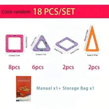 18pcs-146pcs Children's Magnetic Building Block Toys, Children's Large-Sized Magnetic Building Blocks, Design Building Toys For Boys And Girls, Suitable For Children Aged 3-12, STEM Toys, Magnetic Designer Building Board Puzzle Toys