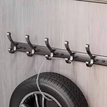 门上挂钩，无需钻孔壁挂式衣帽架，衣帽架，玄关衣橱挂钩，多功能家用衣架 - 彩色 - 查看 3