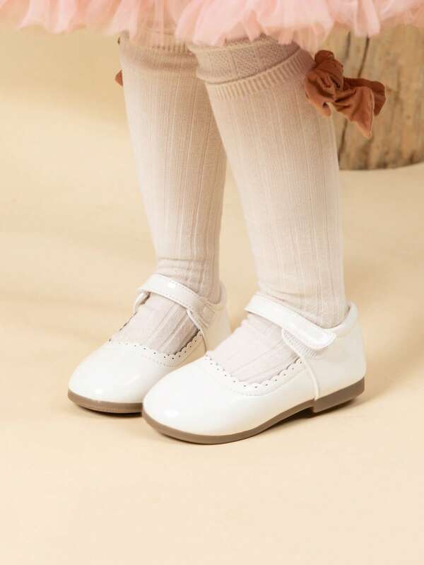 Elegant Princess Shoes, Cute Fashion White Mary Jane Girls Shoes, Back To School Shoes, Dress Shoes, Flat Children Shoes