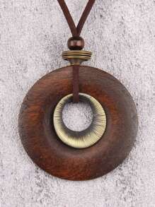 Brown Hollow Round Card