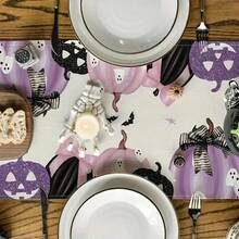 1 cái, Trang trí nhà cửa, Cờ bàn vải lanh in họa tiết lá phong bí ngô ma Halloween, Khăn trải bàn, Thích hợp cho bàn ăn, Trang trí mùa thu, Cờ bàn phong cách hiện đại có thể giặt được, Chống nhiệt, Chống ố, Trang trí phòng, Thảm trải bàn, Thảm trải bàn bếp, Trang trí tiệc tùng, Trang trí nhà cửa, Quà tặng Halloween lý tưởng - Nhiều màu - Xem 7