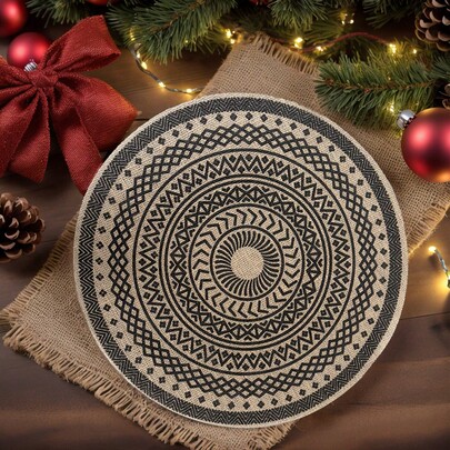 4pcs/6pcs/8pcs Mandala Print Leather Coaster Set, 6pcs Non-Slip Waterproof Round Coasters For Coffee, Home, Kitchen, Dining Table Decor, Suitable For Summer, Spring, Autumn, Wedding, Party, Housewarming, Birthday, Easter Or Other Occasions, Great Gift For Home, Restaurant, Cafe Decoration, Indoor And Outdoor Use