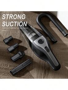 CascadeVac Portable Handheld Vacuum Cleaner For Home And Car, Powerful Suction USB Rechargeable Mini Cleaning Dustbuster With Multiple Attachments, Suitable For Car, Home And Office, Crevice Tool Included - Silver - View 8