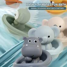 Stackable Floating Bath Boat Toys For Kids, Infant Bathtub Finger Puppets Water Play Toys - Multicolor - View 7