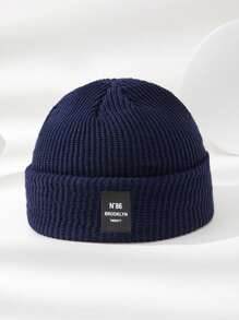 1 pieza Gorro de punto fino, suave y cómodo para otoño/invierno, adecuado para uso casual al aire libre, ideal para combinar con atuendos de otoño y como regalo