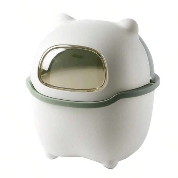 Mini Desk Trash Can Flip Countertop Garbage Bin Small Trash Can Bathroom Trash Cans With Lids For Kitchens Offices Waste Basket For Dressing Table Green