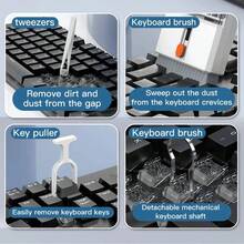 22 合 1 多功能清洁套装带毛刷笔 | 适用于数码相机、耳机、手机、笔记本电脑和键盘（便携式收纳盒）/ 20 合 1 清洁套装/ 10 合 1 清洁工具相机平板电脑屏幕耳机清洁刷键帽拉拔器
