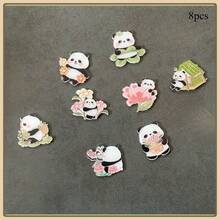 12 件熊猫图案冰箱贴，创意动物磁铁，适用于厨房、客厅、照片墙、家庭办公室白板、洗碗机装饰，是送给朋友和家人的独特礼物，情人节 - 彩色 - 查看 11