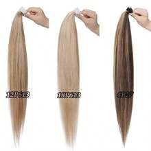 Pony Tail Thick Clip In REAL Remy Human Hair Wrap Ponytail Long Hair Extension Black Brown Blonde - #12/613 Nâu vàng/Vàng - Xem 7