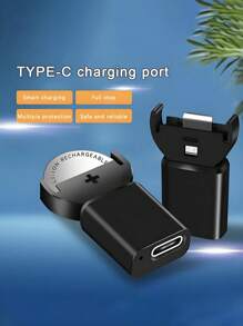 C-Type Lithium Button Battery Charger For LIR2032, LIR2025, ML2032, ML2025, CR2032 And Other Models, USB-C Charging (Batteries Not Included)