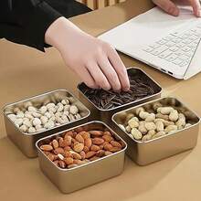 (5/6/8-Piece Set) 304 Stainless Steel Storage Containers | Square Airtight Lids, Stackable & Reusable | Ideal For Outdoor Picnics, Family Gatherings | Fridge & Kitchen Use | Great Birthday/Holiday Gifts