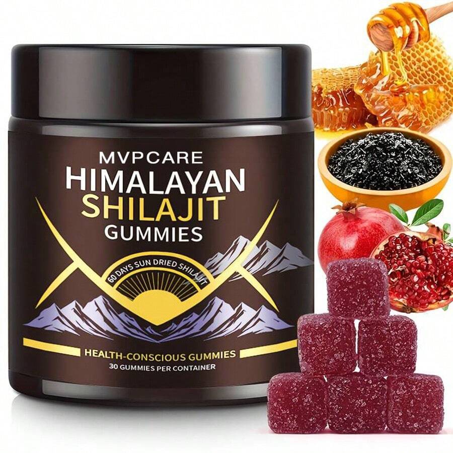 MVPCARE  Pure Himalayan Shilajit with 85 Micronutrients –Shilajit Gummies for Men & Women, 30 Gummies – Enhances Vitamin, Mineral, and Protein Absorption, Boosts Immunity & Daily Energy - Otros - Ver 1