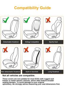 9pcs Car Seat Covers Set, All Season Universal Fit - Jacquard Embossed Non-Slip Polyester Fabric, Fit For Front & Rear Seats - Easy Installation And Cleaning - Suitable For Various Car Models Including Sedans, SUVs, Etc. - Provides Comprehensive Protection For Your Car Interior - Comfortable Driving Experience, All-Season Car Seat Cover Set