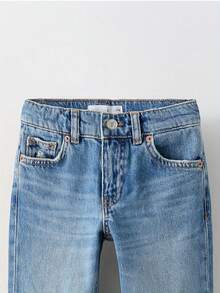 Boys' & Girls' Jeans And Casual Trousers - 2-10 Years, Fashionable & Comfortable, Machine Washable & Dry Cleanable, Regular Fit For Spring/Summer Daily Outfits - Màu xanh thép sáng - Xem 3